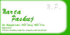 marta paskuj business card